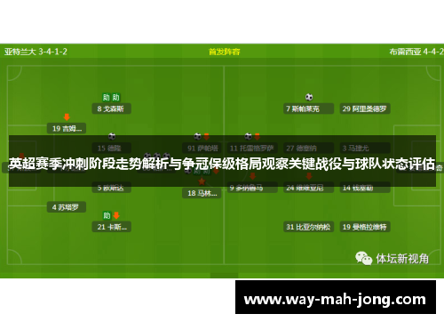 英超赛季冲刺阶段走势解析与争冠保级格局观察关键战役与球队状态评估 英超赛季冲刺阶段走势解析与争冠保级格局观察关键战役与球队状态评估